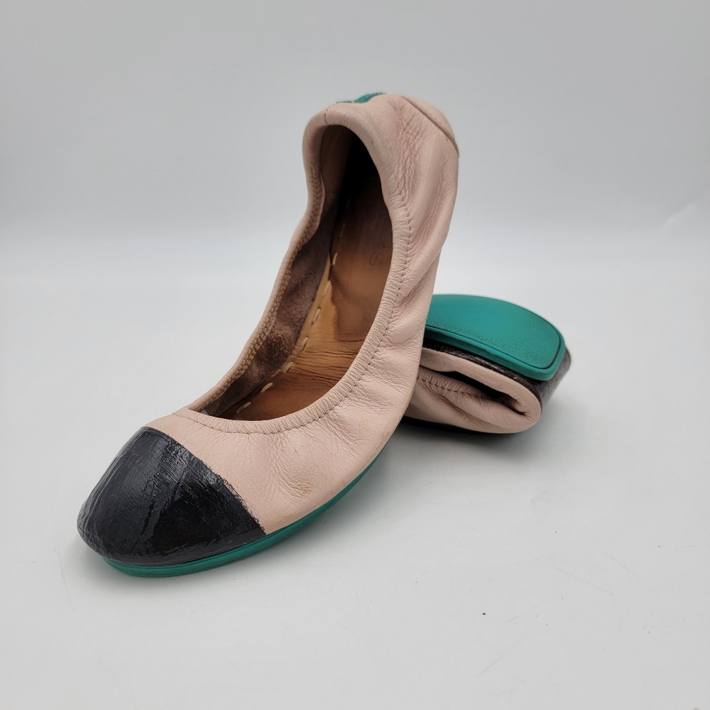 Tieks Pink Blush Custom Painted Cap Toe Size 7